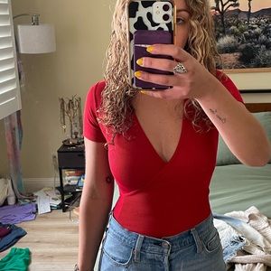 Brandy Melville red bodysuit